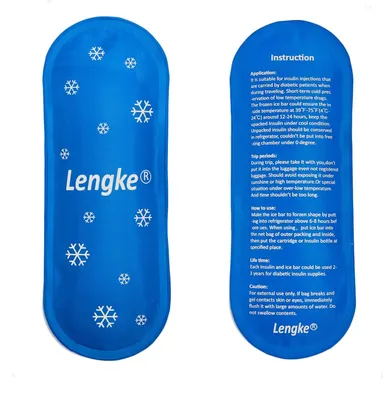 Kältepackung 2er-Pack, wiederverwendbar, 17,5 x 6,5 cm, blau