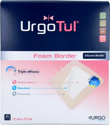 Produktbild von Urgotül Foam Border 12x12 cm Verband 10 St