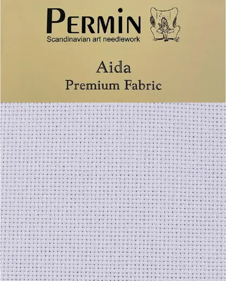 Immagine prodotto di Permin Precut, confezione da 16 pezzi, Aida 355, colore 293 (blu), tessuto per punto croce, 43x50 cm