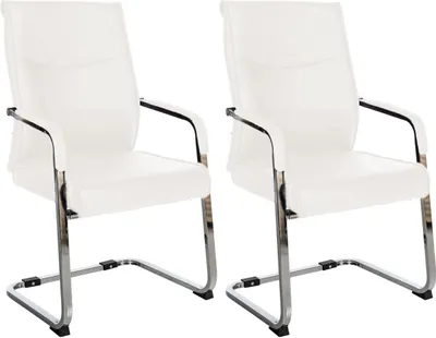 Produktbild von 2er Set Besucherstuhl Hobart weiß