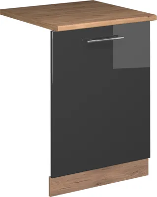 Produktbild von Geschirrspülblende Vicco Fame-Line Anthrazit Hochglanz 60 cm , AP Eiche, Model 54839