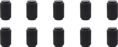 Produktbild von Natural Goods Berlin Möbelgriff ZYLINDER, Möbelknopf, Schrankgriff, Knauf für Schublade und Tür, Schwarz, 10 Stück