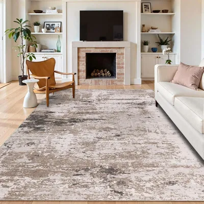 Productafbeelding van Kortpolig tapijt, abstract patroon, 160x230 cm, wasbaar, geschikt voor de woonkamer
