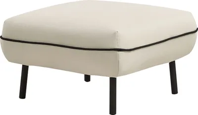 Obrázek produktu pro BELIANI Čalouněný taburet 68 x 68 cm světle šedý čtvercový dekorativní taburet podnožka extra místo k sezení