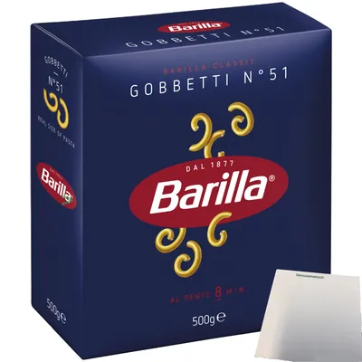 Produktbild von Barilla Pasta Gobbetti N°51 (1X500g Packung) + usy Block