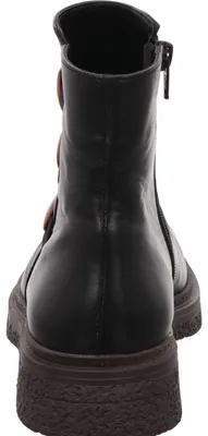 Produktbild von Gemini Damen Stiefelette aus Leder mit seitlichen Zierknöpfen 333460-02, Größe:40 EU, Farbe:Schwarz