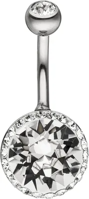 Produktbild von Bauchnabelpiercing Piercing aus Edelstahl mit Swarovski Elements glänzend