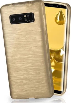 Produktbild von moex® Brushed Case kompatibel mit Samsung Galaxy Note8 - Hülle aus Silikon, Gold