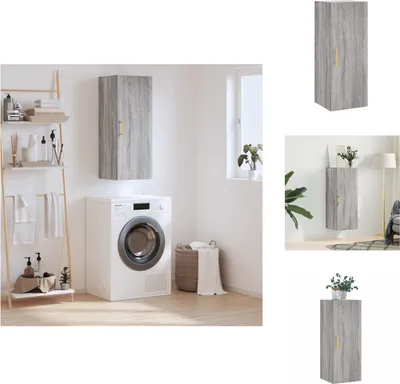 Produktbild von vidaXL Wandschrank Grau Sonoma 34,5x34x90 cm - Sideboards
