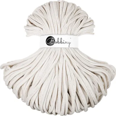 Produktbild von Bobbiny Jumbo 9 mm 100 m Golden Off White Schnur