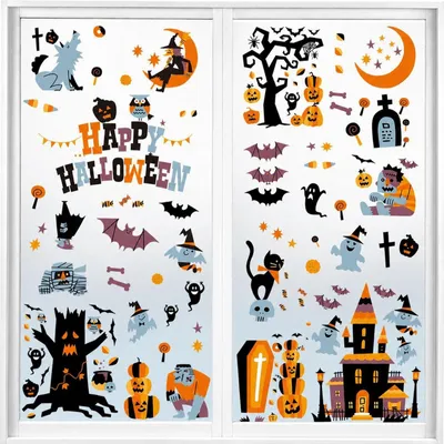 Produktbild von Fensterbilder Set - 10 Blatt Halloween Fensterdeko