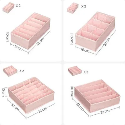 Produktbild von Famanu Organizer für Socken und BHs - 8 Aufbewahrungsboxen