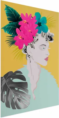 Produktbild von Posterpapier Poster - Flowers in the Hair 21x30 cm Menschen h-A-0107-ao-a