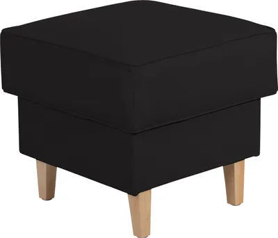 Produktbild von Max Winzer Hocker Lorris - Kunstleder schwarz - Maße: 53 x 53 x 45 cm