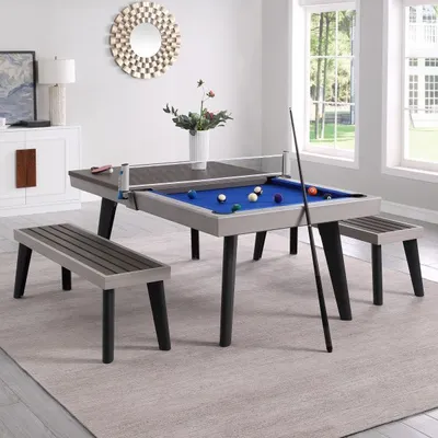 Image de Winsport Outdoor / Indoor Table de billard "Ascona 6ft." gris foncé 6 ft. / 208 x 117 x 76 cm