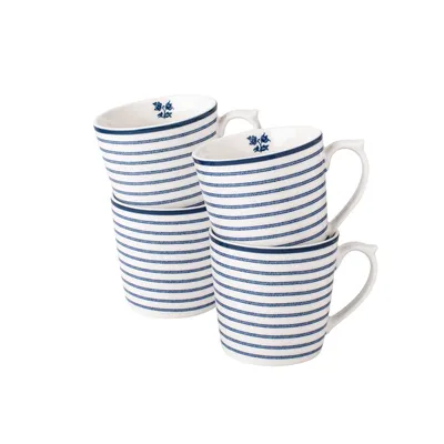 Produktbild von Laura Ashley Blueprint Collectables Giftset 4 Tassen Candy Stripe 32 Cl.