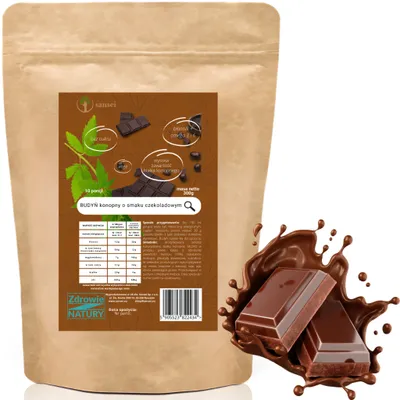 Zdjęcie produktu dla Budyń konopny o smaku czekoladowym 300g FIT na białku konopnym