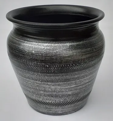 Produktbild von ÜBERTOPF KERAMIK ca.35 CM groß - Modell Nr. 3 Schwarz
