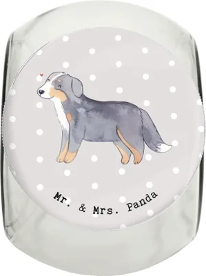 Produktbild von Mr. & Mrs. Panda Leckerli Glas Berner Sennenhund Moment XL 2000ml - Grau Pastell - Geschenk, schraubglas, Dürrbächler, Vorratsglas, Dose, Vorratsbehälter, Keksdose