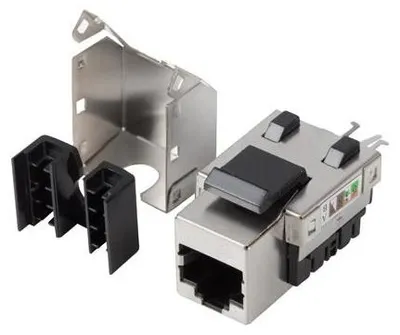 Produktbild von Lanberg KSF5-1090, Flach, Schwarz, Edelstahl, RJ-45, LSA, Weiblich, Weiblich