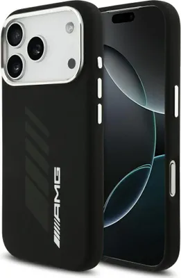 Produktbild von AMG Silicone Oversize Rhombs MagSafe Case für iPhone 17 Pro schwarz