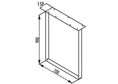 Immagine prodotto di Pattino Naber per credenza (altezza piano di lavoro), acciaio inox - Tablon