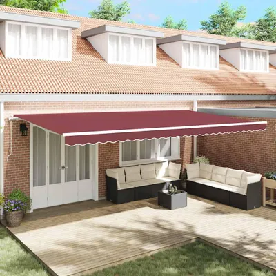 Obrázok produktu pre vidaXL markíza automatická burgundská červená 600x300 cm