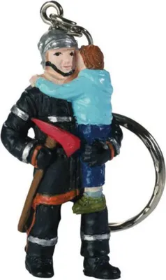 Produktbild von Schlüsselanhänger Feuerwehrmann mit Kind