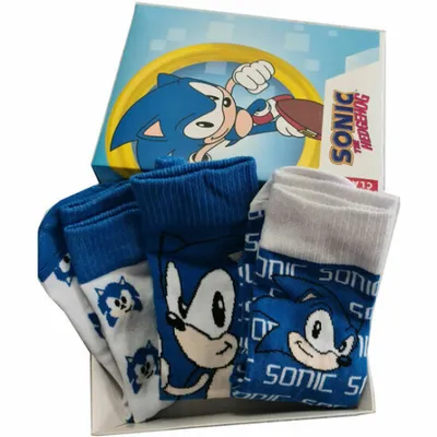 Image de Chaussettes Sonic The Hedgehog assorties Pack 3 adultes