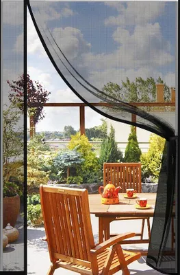 Image de Grille magnétique pour balcon, 100 x 200 cm, moustiquaire, porte de terrasse, grille magnétique, sans perçage