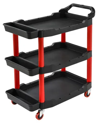 Immagine prodotto di Carrello portattrezzi su ruote, 3 ripiani, carrello di montaggio, capacità di carico 100 kg