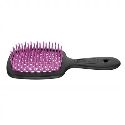 Produktbild von Schwarze-Fuchsia Damen Haarbürste von Janeke - Klein, aber kraftvoll für perfektes Haarstyling.
