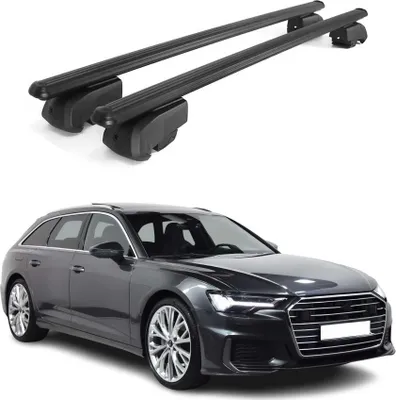 Produktbild von Dachträger Grundtäger für Audi A6 C8 Avant 2018-2025 75kg Alu Schwarz 2 tlg