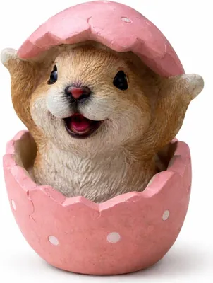 Produktbild von Dekofigur Hase im Ei – Osterfigur aus Kunstharz 11 cm