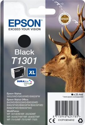 Zdjęcie produktu dla Wkład atramentowy Epson czarny DURABrite T 130 T 1301