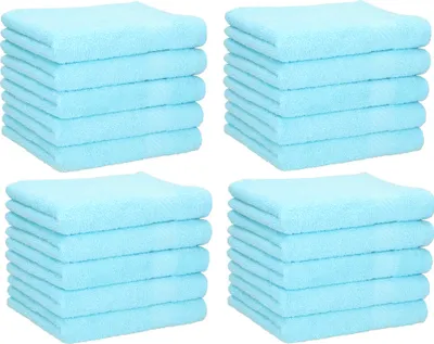 Produktbild von Betz 20 Stück Seiftücher 30x30 cm PALERMO 100% Baumwolle  Farbe: türkis