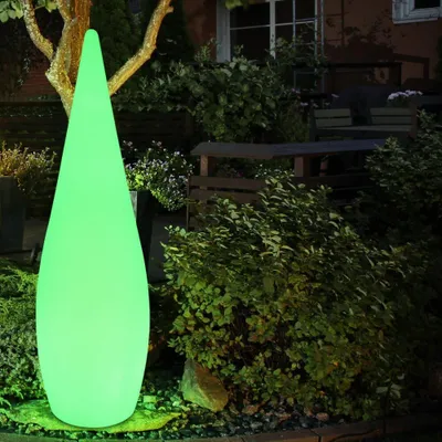 Produktbild von RGB LED Steckleuchte, Tropfen-Design, weiß, H 80 cm