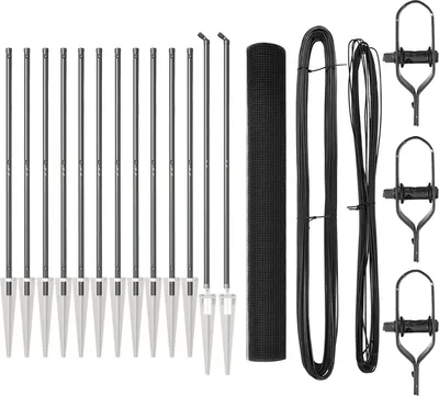 Produktbild von Möbel Schweißdrahtzaun mit 13 Spike-Posten Grau 1.2x25 m Stahl - Metallzäune 3352204