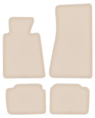Produktbild von Velours-Fußmatten für BMW 5 E34 1988-1994 (Limousine/Kombi/Touring) – 4-tlg, Beige, passgenau – Wielganizator FORTUNA