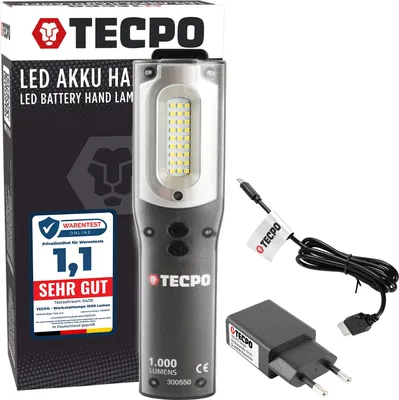 Produktbild von LED Akku Handlampe 1000 Lumen IP54+ USB Ladegerät