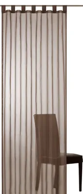 Produktbild von Elbersdrucke Plana Schlaufenschal transparenter Vorhang braun 140 x 245 (BxH) cm