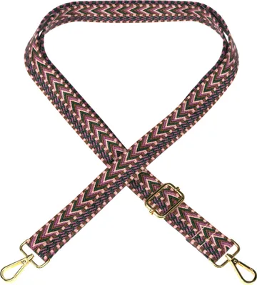 Produktbild von EAZY CASE - Verstellbarer Taschengurt, Ersatz Schultergurt für Handtaschen, Schulterriemen für Umhängetaschen, breiter Taschenriemen mit Karabiner Gold, DIY Taschenband in Rosa
