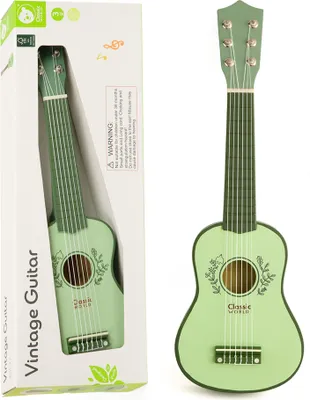 Image de CLASSIC WORLD Guitare vintage en bois pour enfants de 3 ans et plus