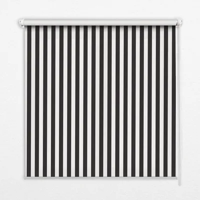 Produktbild von Seitenzug-Rollo Fensterrollo Jalousie - Lichtdurchlässig Springrollos - 90x140 cm - Schwarze und weiße Streifen