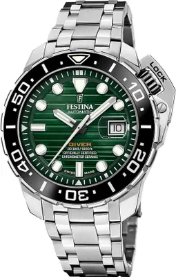 Image de Festina Montre automatique Diver Swiss Made Green