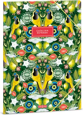 Produktbild von Ars Una Zeichnungs- Sammelmappe DIN A4 mit Gummizug und 3 Klappen, Catalina Estrada Carriqui, grün