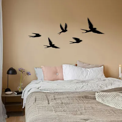 Obrázek produktu pro Wallity, Crow, nástěnná dekorace, černá, kov, 33 x 22,5 cm