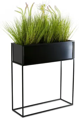 Produktbild von HowHomely | Blumenständer, Pflanzenständer, Pflanzenständer Schwarz - 70 cm, Blumenständer Metall, Blumensäule