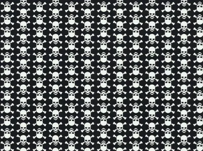 Produktbild von Klebefolie - Möbelfolie Totenkopf Skull - weiss schwarz -  45 cm x 200 cm