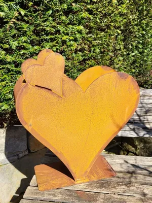 Produktbild von Edelrost Pflanzherz Iris Edelrost Pflanzherz Iris - h = 30 cm
